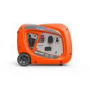 Orangener ENDRESS Inverter-Stromerzeuger 'ESE 3000i' mit Rädern und Handgriff.