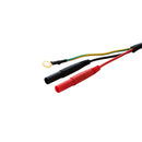 Kabel mit Erdung, schwarzem und rotem Ausgang zur Parallelschaltung zweier Inverter Stromerzeuger.